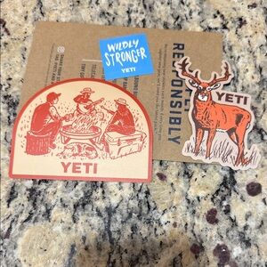 YETI Outdoor Adventure Sticker Pack - Red and Blue